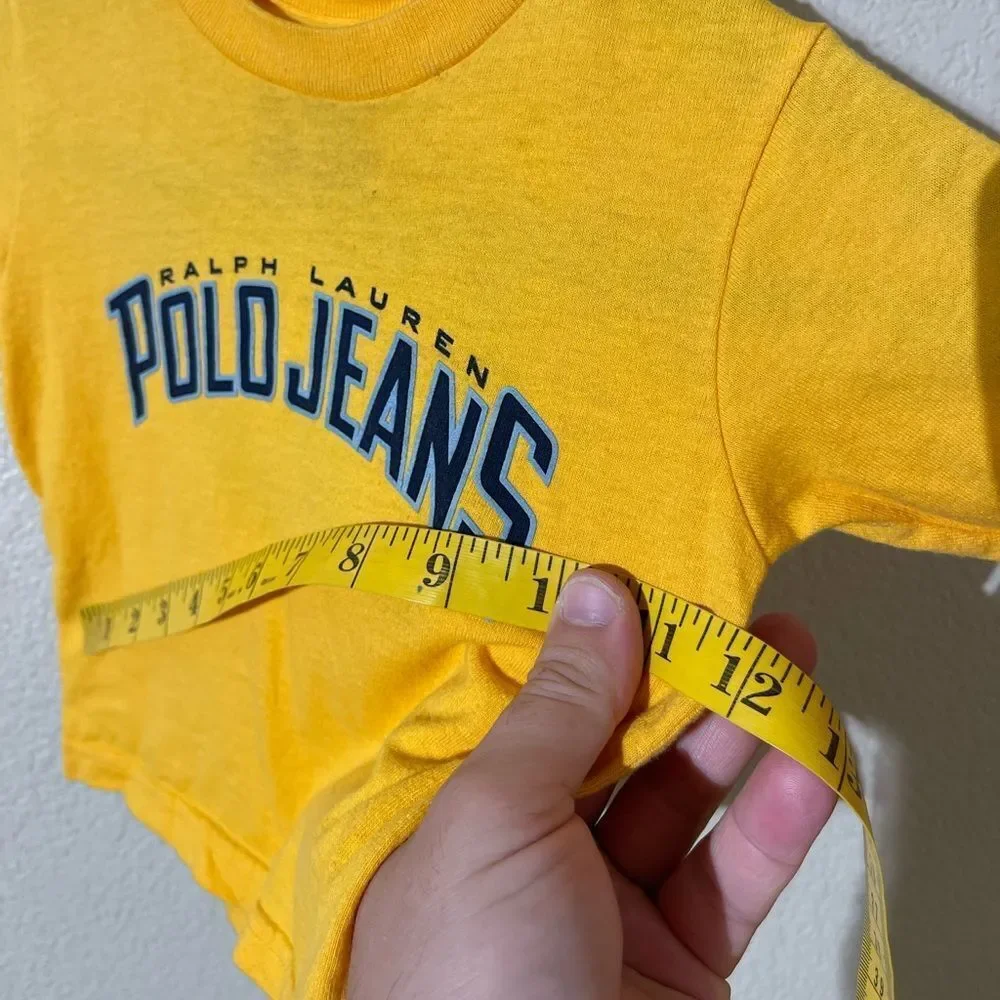 Ralph Lauren Yellow Polo Jeans Kids Long Sleeve Tee